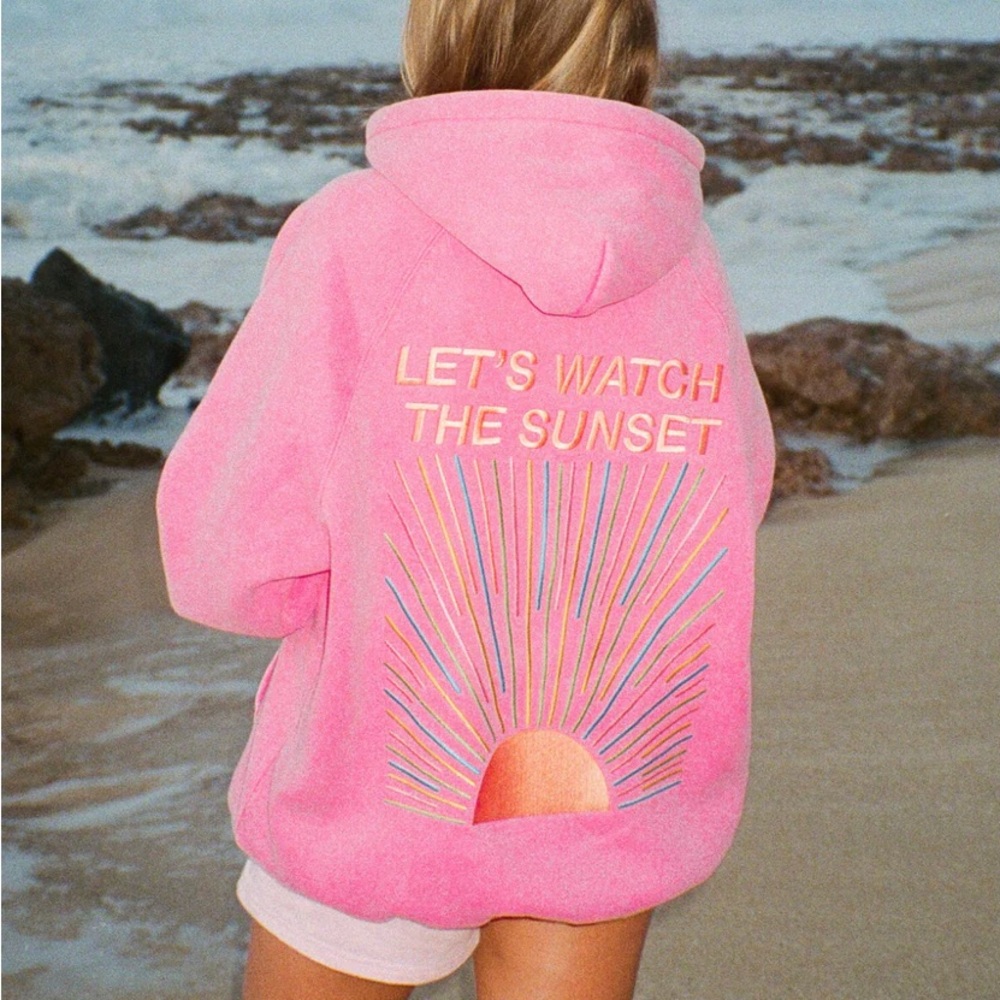 DANDY WORLDWIDE pink oversized hoodie